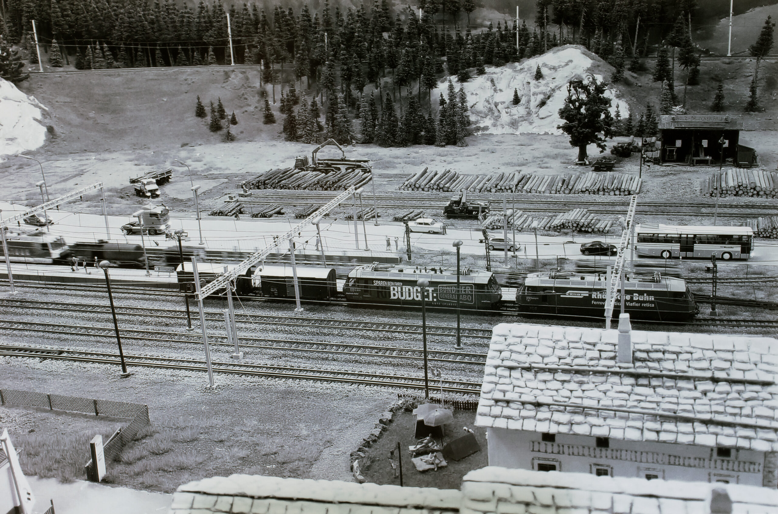 Geoff Hogno - "Lumberyard at the Miniature Wonderland" -- Second Place B&W Model Photography