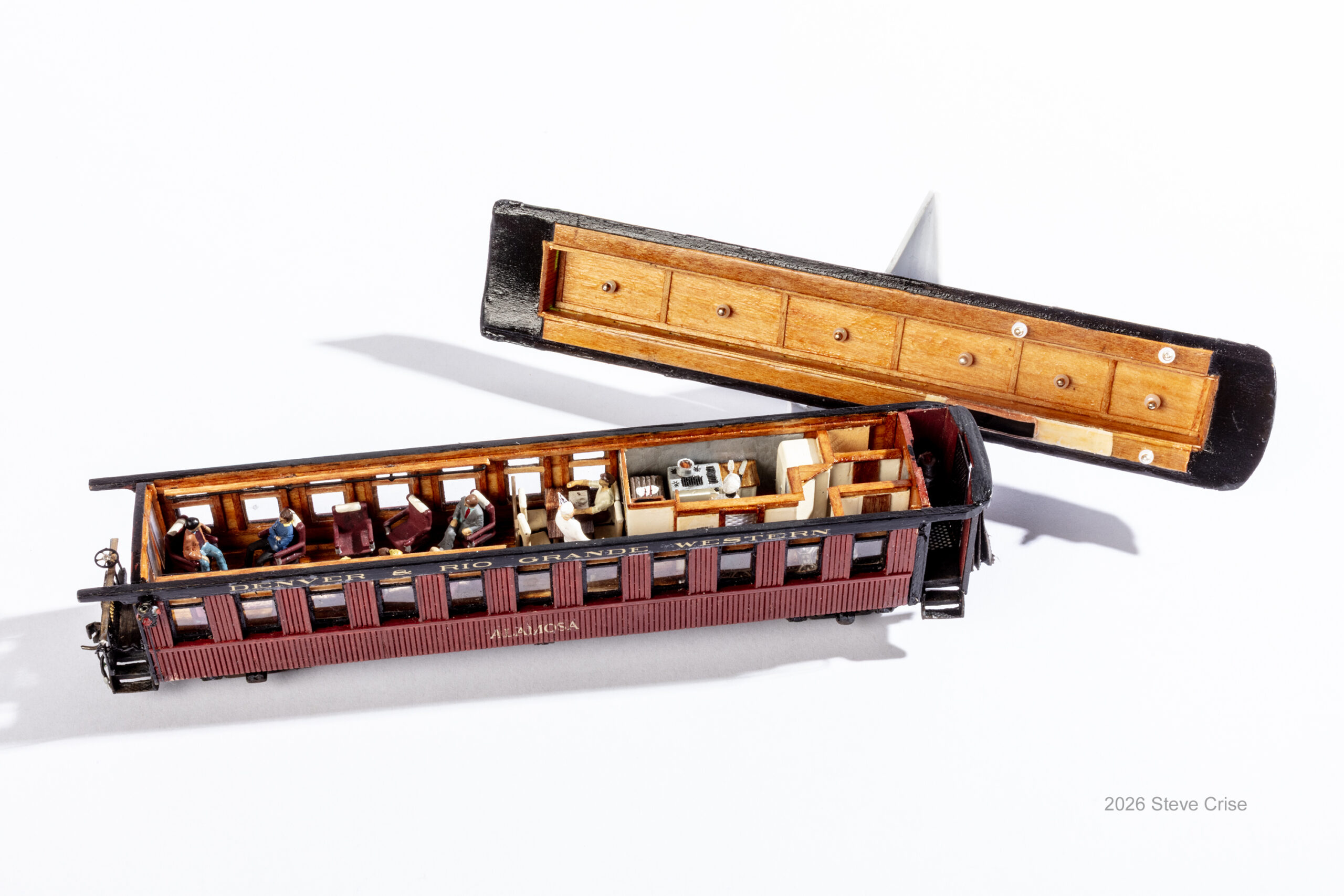 Russell Gifford - D&RGW Alamosa Parlor Car - Best in Show, Gil Freitag Award for Best Scratch-Built Model, First Place Passenger Cars